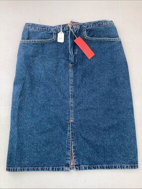 Classic Dark Blue Denim Women’s Pencil Skirt Size Medium New by Big Blue in USA